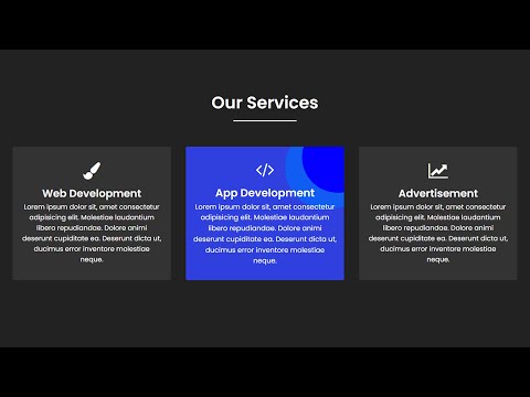 How To Make Service Section Using HTML And CSS | Our Service Page | Rizowan Ahmed Safi