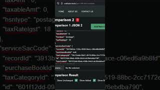 SENIOR DEVELOPER TIPS advance json compare tool #jsoncompare #jsontools #devtools