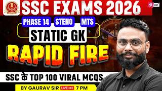 SSC Exams 2026 | Static GK for SSC 2026 | SSC MTS/ Phase 14/ Steno 2026 | Static GK by Gaurav Sir