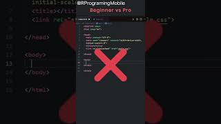 Beginner vs pro developer || make your code like pro developer #html #pro #developer #css#javascript