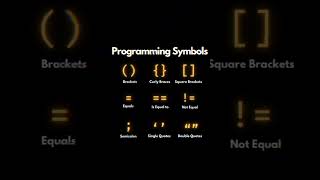 Programming Symbols in Coding 😮#coding #coder #codingtutorial #codinglover #codingshorts #viralvideo