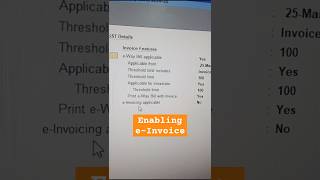 Enabling e-invoice in TallyPrime