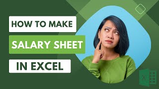 How to create a salary sheet in excel with formula | Employee Salary Sheet