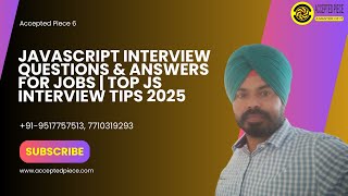17. JavaScript Interview Questions & Answers for Jobs | Top JS Interview Tips 2025