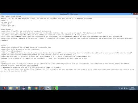 Relations - Partie 3 : ManyToMany Porteuse de Données
