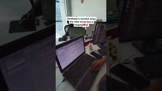 Developers love it when their code works well. #funny #trending #developer #reels #shortsvideo #fun