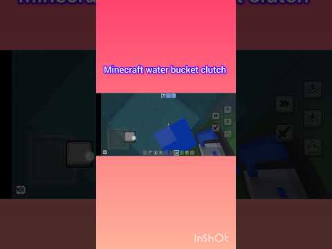 water bucket clutch in Minecraft ( easy guide) #minecraft #robloxbloxburgspeedbuil