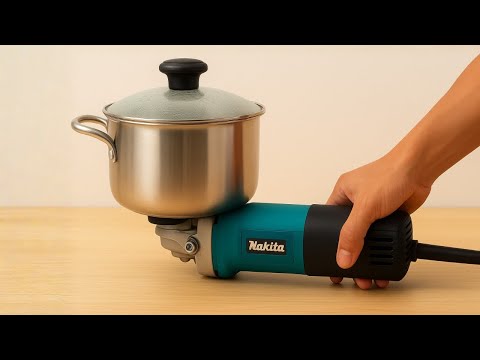 How to use an angle grinder? Insert knife into the Angle Grinder and be Amazed!