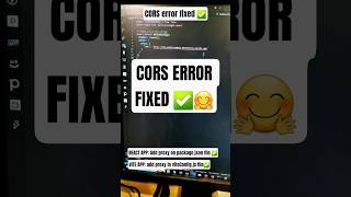 How to fix CORS error | error fixed✅️ #coding #ytshorts #react #nodejs