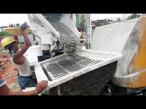 CONCRETE POURING MACHINE | CONCRETE MIX SUPPLYING BY PIPE | CONCRETE POURING PUMP | CIVIL SITE WORK