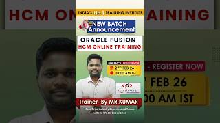 Oracle Fusion HCM Online Training | New Batch Starts 27th Feb 26 | TrioTech Software Trainings