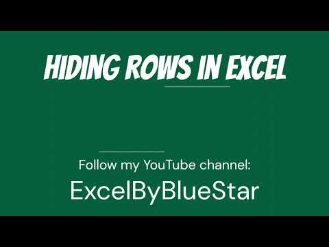 How to Hide Rows in Excel sheet, How to Hide Rows in Excel Spreadsheet, Hide Rows Excel