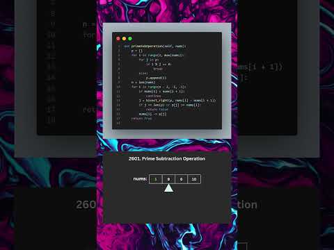 💡 LeetCode 2601: Prime Subtraction Operation Explained! 🚀