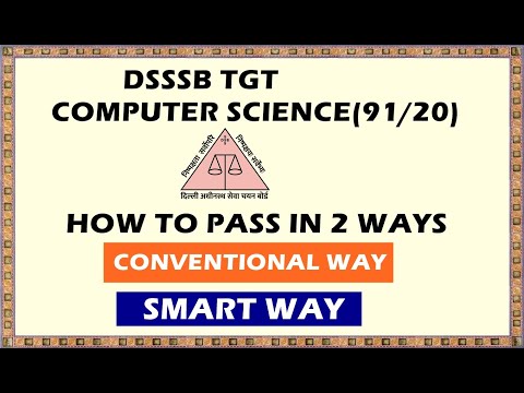 HOW TO PASS DSSSB TGT COMPUTER SCIENCE (91/20) | 2 WAYS
