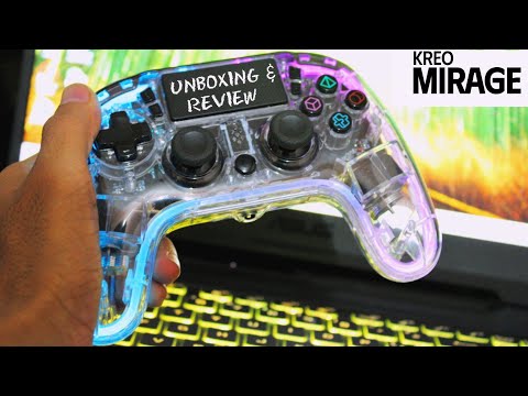 Transparent RGB Wireless Gaming Controller - Kreo Mirage Unboxing and review How to connect with PC