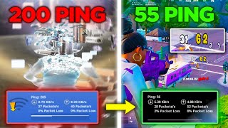 How I Reduced 200 Ping to 55 Ping in Fortnite... (What Actually Changed)