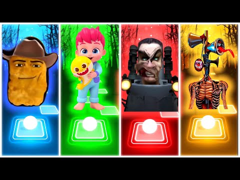 GEGAGEDIGEDAGEDAGO 🆚 Bebefinn 🆚  G-Man 🆚  Siren Head  ▶️ Tiles Hop