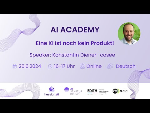 Eine KI ist noch kein Produkt!