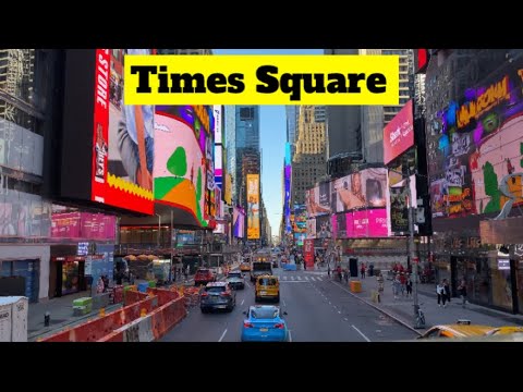 morning at Times Square in 4K