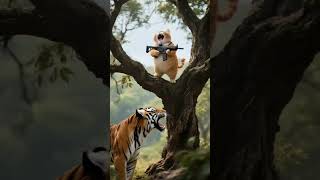 Tigers And Cat Fight /AI Master/ #ai #aimaster #viral