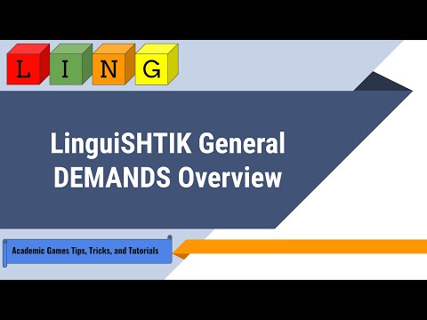 LinguiSHTIK General Demands Overview