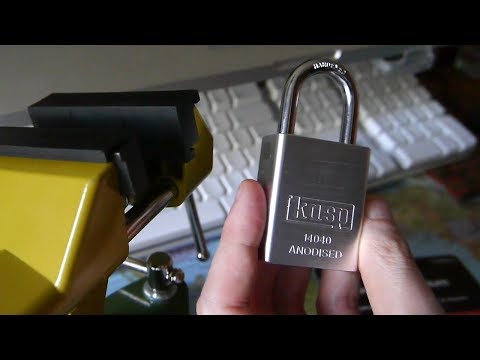 Kasp 14040 Solid Aluminium Padlock Picked and Gutted