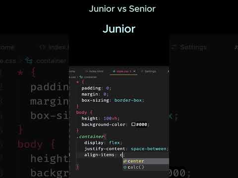 junior vs senior  #coding #frontend #webdevelopment #python #html #webdesign