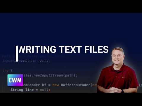 Reading and Writing Files in Java
