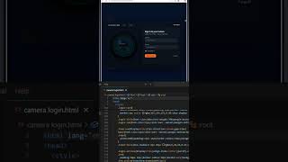 New Camera Style Login Page using HTML & CSS Clean UI Design #coding #shorts