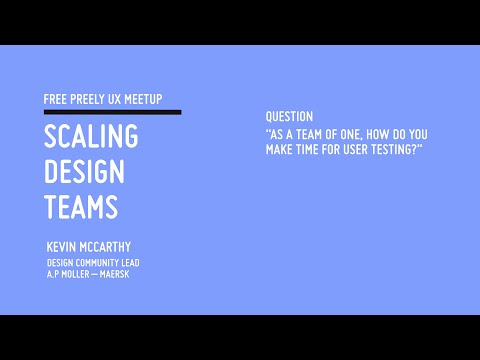 "As a team of one, how do you make time for user testing?"