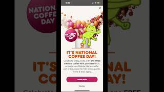 NATIONAL COFFEE DAY AT DUNKIN #cofee #dunkincoffee #dunkindonuts