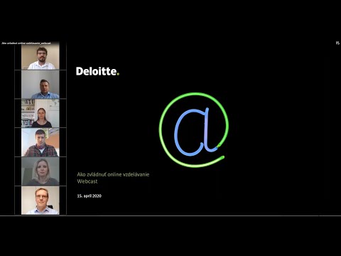 Ako zvládnuť online vzdelávanie I Deloitte Slovakia webcast