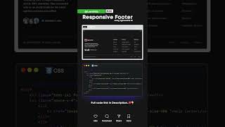 Responsive footer  #coding #frontendcourse #html #css #js #python