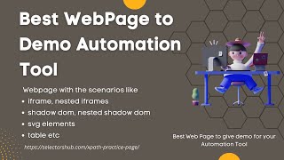 Best WebPage to Demonstrate Codeless Automation Tool | Demo WebPage for AI Based Web Automation Tool