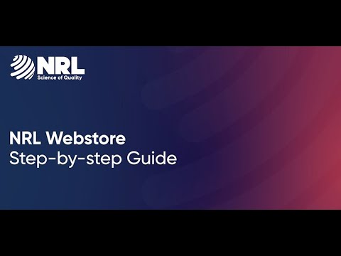 NRL Webstore: Step-by-step Guide