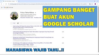 IT'S SO EASY TO CREATE A GOOGLE SCHOLAR ACCOUNT ~ STUDENTS MUST KNOW..!!!