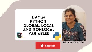 Day 34 Python Global, Local and Nonlocal variables