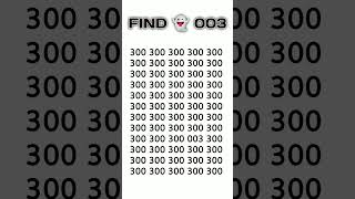 Try to find this number 👉🧐🤔 003 within 6 seconds