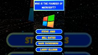 CAN YOU GUESS Who Founded MICROSOFT?#Microsoft #TechTrivia #QuizTime #viralshorts #quiz