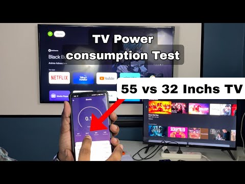 TV Power Consumption Test || 55'  vs 32' inch TV Power Consumption at different Brightness Settings