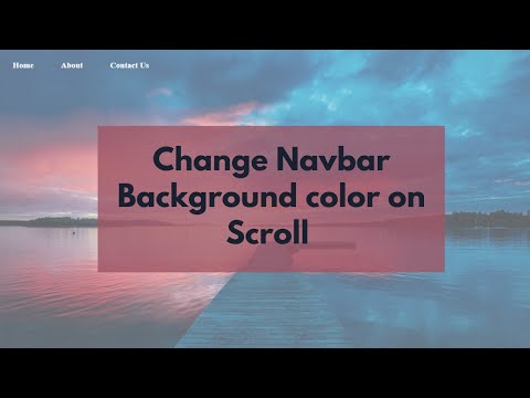 How to Change Navbar Background Color on Scroll  |  HTML, CSS & Vanilla JavaScript