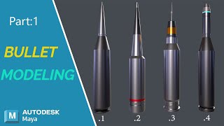 Bullet-1: Maya Bullet Modeling Tutorial | Master 3D Modeling Techniques in Maya