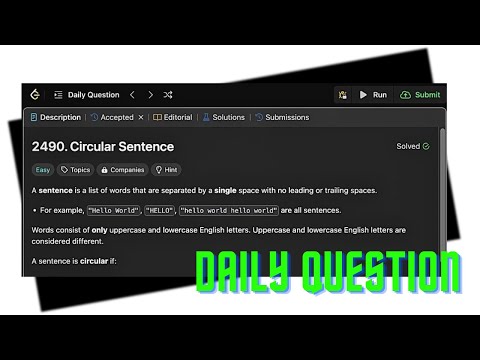 2490. Circular Sentence || Daily Challange || Leetcode
