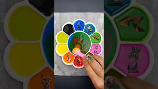 Zootopia Colors Mixing Art Puzzle ❤️ #satisfying #colormixing #zootopia