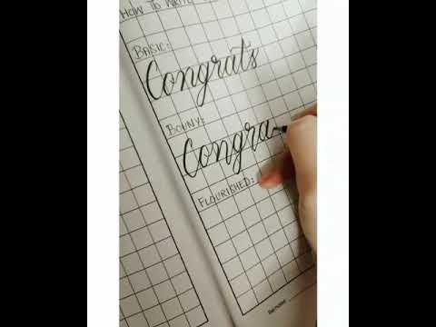 3 ways to write "CONGRATS"🎉 #calligraphy #shorts #shortsvideo