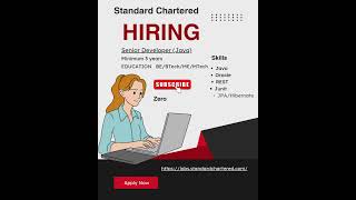 SCB - Senior Developer (Java) | Minimum 3 years