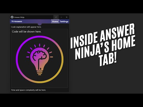 Answer Ninja's Home Tab