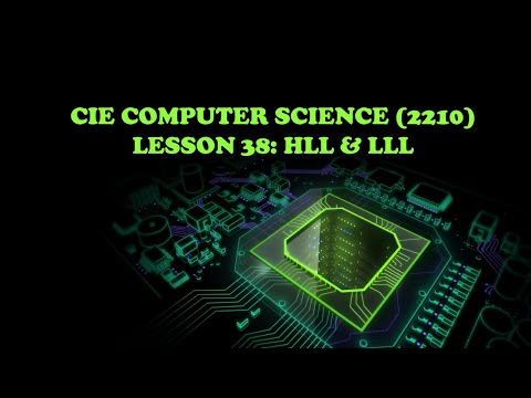 CIE Computer Science(2210)- Lesson 38 High & Low Level Languages