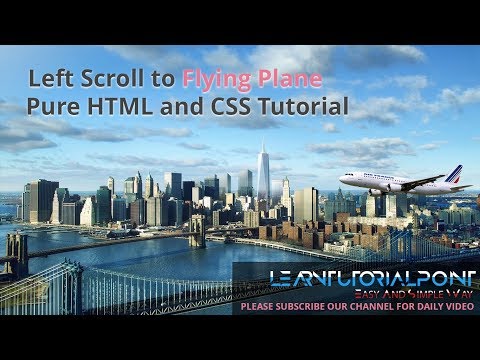 Left Scroll to Flying Plane with Parallax effect Pure CSS Tutorial