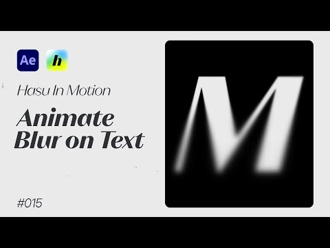 How to make Animate Blur On Text in After Effects.